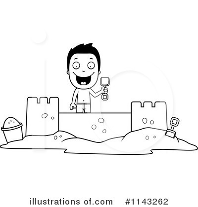 Royalty-Free (RF) Sand Castle Clipart Illustration by Cory Thoman - Stock Sample #1143262