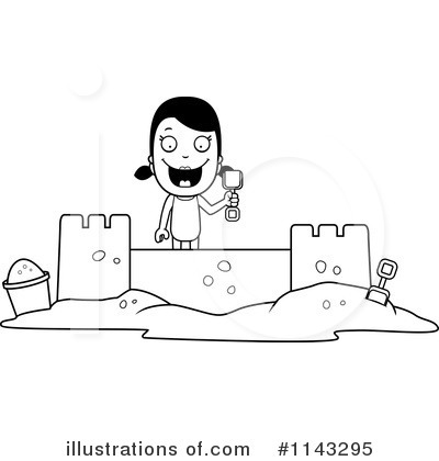 Royalty-Free (RF) Sand Castle Clipart Illustration by Cory Thoman - Stock Sample #1143295