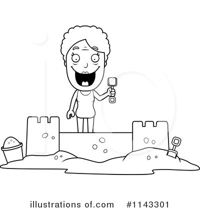 Royalty-Free (RF) Sand Castle Clipart Illustration by Cory Thoman - Stock Sample #1143301