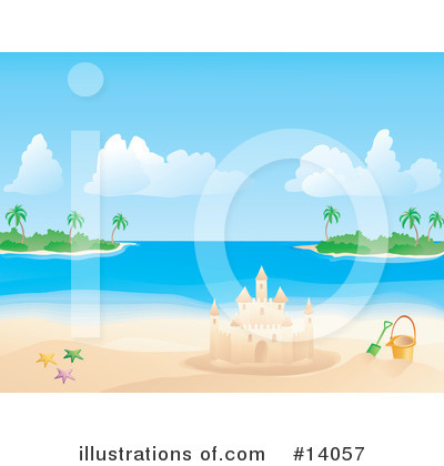 Royalty-Free (RF) Sand Castle Clipart Illustration by Rasmussen Images - Stock Sample #14057