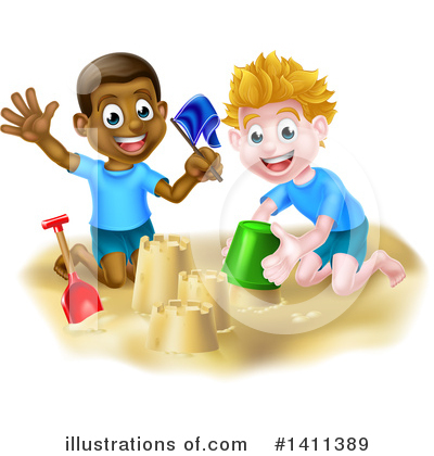 Royalty-Free (RF) Sand Castle Clipart Illustration by AtStockIllustration - Stock Sample #1411389
