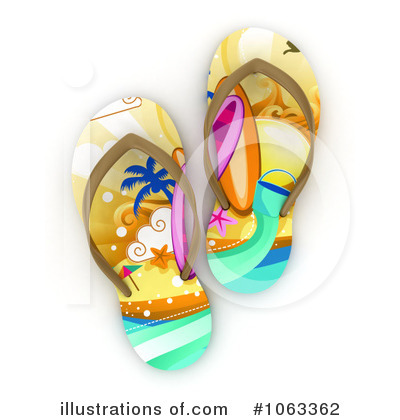 Royalty-Free (RF) Sandals Clipart Illustration by BNP Design Studio - Stock Sample #1063362