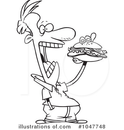 Royalty-Free (RF) Sandwich Clipart Illustration by toonaday - Stock Sample #1047748