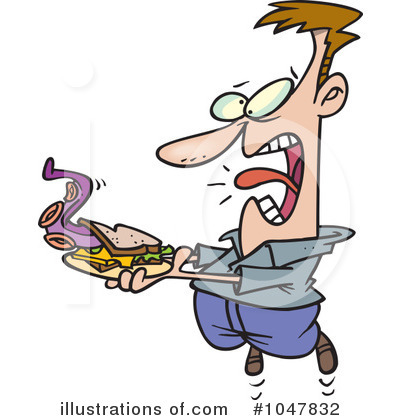 Royalty-Free (RF) Sandwich Clipart Illustration by toonaday - Stock Sample #1047832