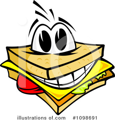 Royalty-Free (RF) Sandwich Clipart Illustration by Vector Tradition SM - Stock Sample #1098691