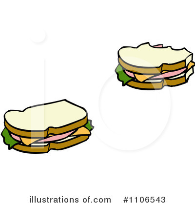 Royalty-Free (RF) Sandwich Clipart Illustration by Cartoon Solutions - Stock Sample #1106543