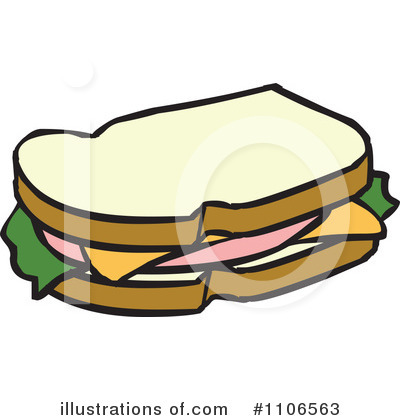 Royalty-Free (RF) Sandwich Clipart Illustration by Cartoon Solutions - Stock Sample #1106563
