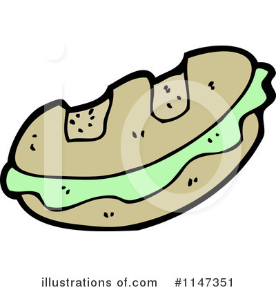 Royalty-Free (RF) Sandwich Clipart Illustration by lineartestpilot - Stock Sample #1147351