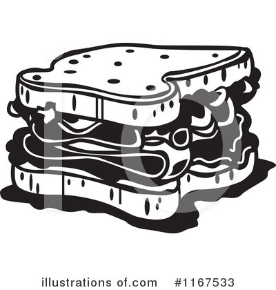 Royalty-Free (RF) Sandwich Clipart Illustration by Andy Nortnik - Stock Sample #1167533