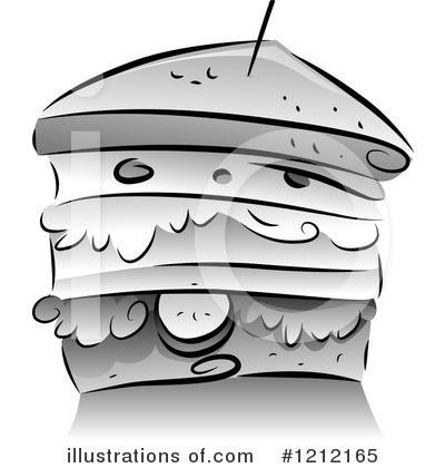 Royalty-Free (RF) Sandwich Clipart Illustration by BNP Design Studio - Stock Sample #1212165