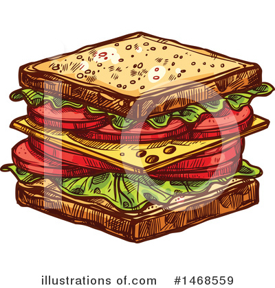 Royalty-Free (RF) Sandwich Clipart Illustration by Vector Tradition SM - Stock Sample #1468559