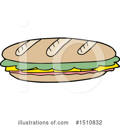 Royalty-Free (RF) Sandwich Clipart Illustration by lineartestpilot - Stock Sample #1510832