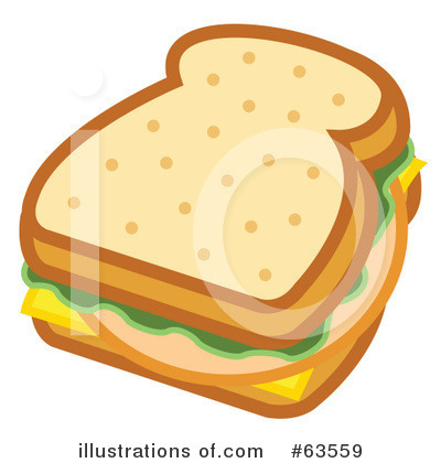 Royalty-Free (RF) Sandwich Clipart Illustration by Andy Nortnik - Stock Sample #63559