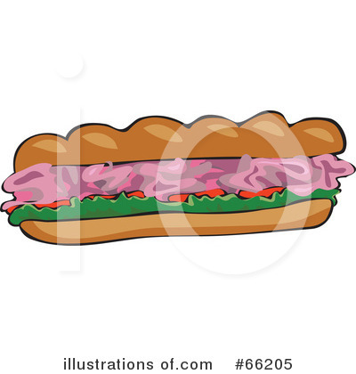Royalty-Free (RF) Sandwich Clipart Illustration by Prawny - Stock Sample #66205