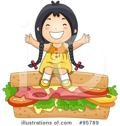 Royalty-Free (RF) Sandwich Clipart Illustration by BNP Design Studio - Stock Sample #95789