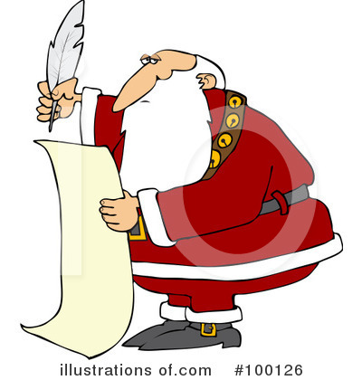 Royalty-Free (RF) Santa Clipart Illustration by djart - Stock Sample #100126