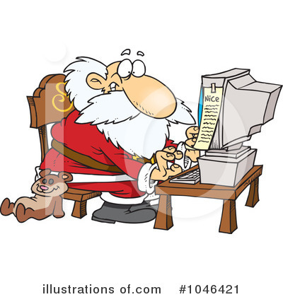 Royalty-Free (RF) Santa Clipart Illustration by toonaday - Stock Sample #1046421