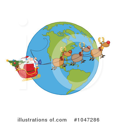 Royalty-Free (RF) Santa Clipart Illustration by Hit Toon - Stock Sample #1047286