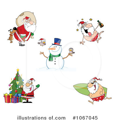 Royalty-Free (RF) Santa Clipart Illustration by Hit Toon - Stock Sample #1067045