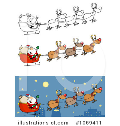Royalty-Free (RF) Santa Clipart Illustration by Hit Toon - Stock Sample #1069411