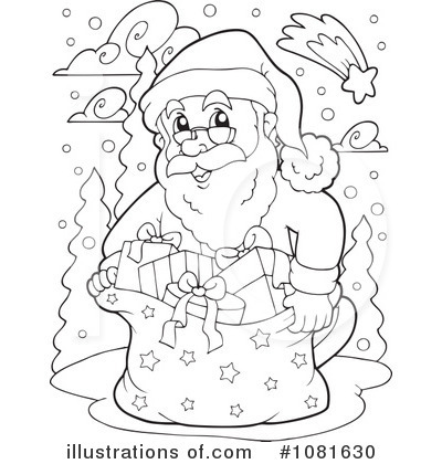 Royalty-Free (RF) Santa Clipart Illustration by visekart - Stock Sample #1081630