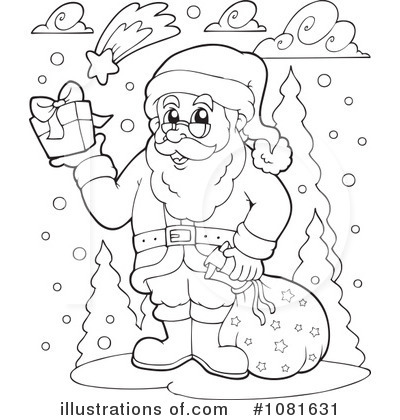 Royalty-Free (RF) Santa Clipart Illustration by visekart - Stock Sample #1081631