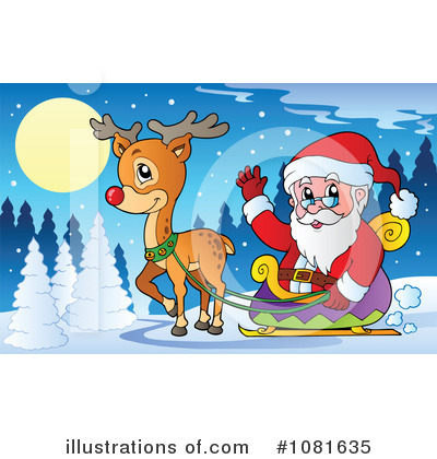Royalty-Free (RF) Santa Clipart Illustration by visekart - Stock Sample #1081635
