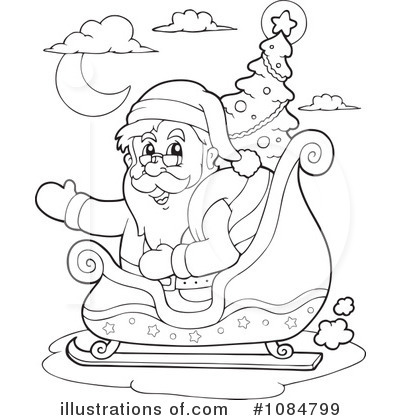 Royalty-Free (RF) Santa Clipart Illustration by visekart - Stock Sample #1084799