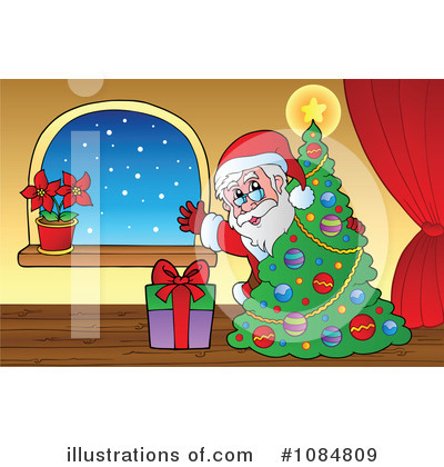Royalty-Free (RF) Santa Clipart Illustration by visekart - Stock Sample #1084809
