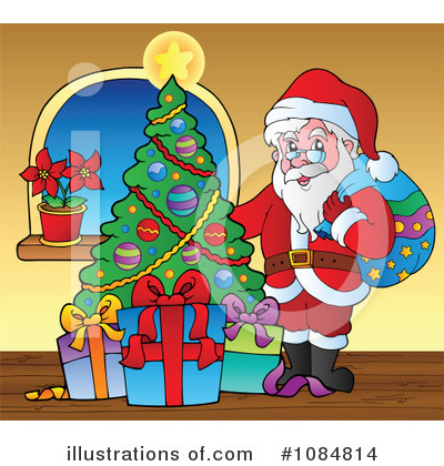 Royalty-Free (RF) Santa Clipart Illustration by visekart - Stock Sample #1084814
