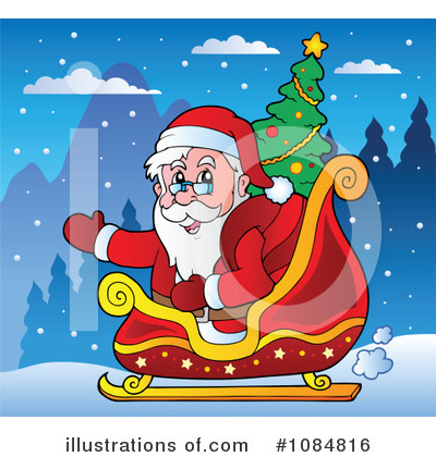 Royalty-Free (RF) Santa Clipart Illustration by visekart - Stock Sample #1084816