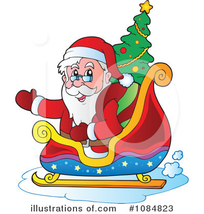 Royalty-Free (RF) Santa Clipart Illustration by visekart - Stock Sample #1084823