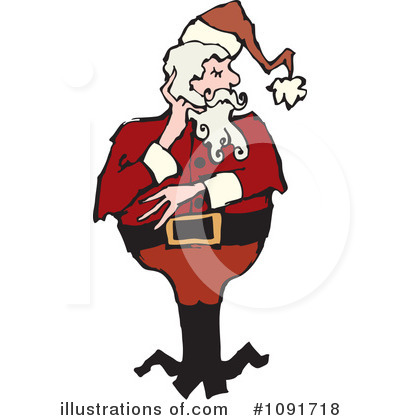 Royalty-Free (RF) Santa Clipart Illustration by Steve Klinkel - Stock Sample #1091718