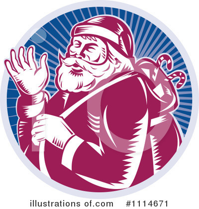 Royalty-Free (RF) Santa Clipart Illustration by patrimonio - Stock Sample #1114671