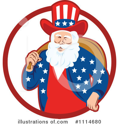 Royalty-Free (RF) Santa Clipart Illustration by patrimonio - Stock Sample #1114680