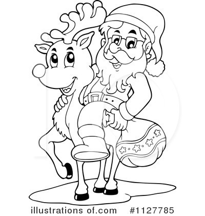 Royalty-Free (RF) Santa Clipart Illustration by visekart - Stock Sample #1127785