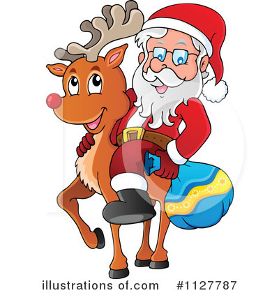 Royalty-Free (RF) Santa Clipart Illustration by visekart - Stock Sample #1127787