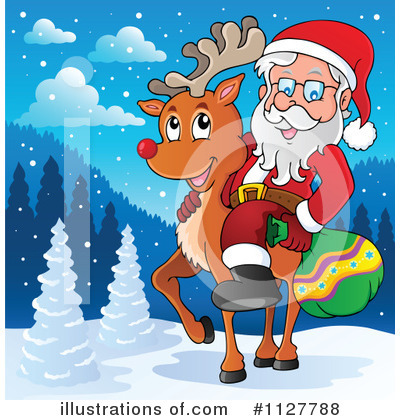 Royalty-Free (RF) Santa Clipart Illustration by visekart - Stock Sample #1127788