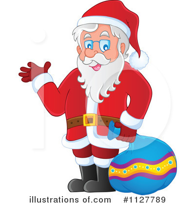 Royalty-Free (RF) Santa Clipart Illustration by visekart - Stock Sample #1127789