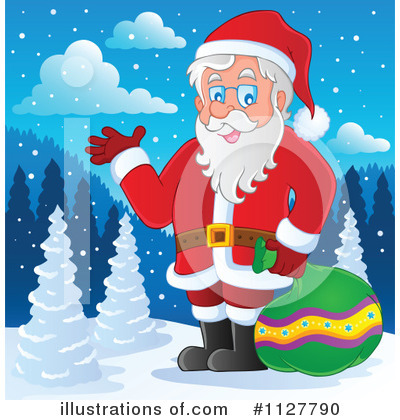 Royalty-Free (RF) Santa Clipart Illustration by visekart - Stock Sample #1127790