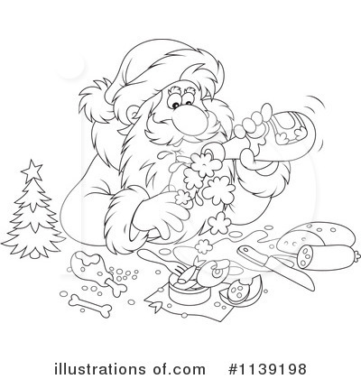 Santa Snack Clipart #1139198 by Alex Bannykh