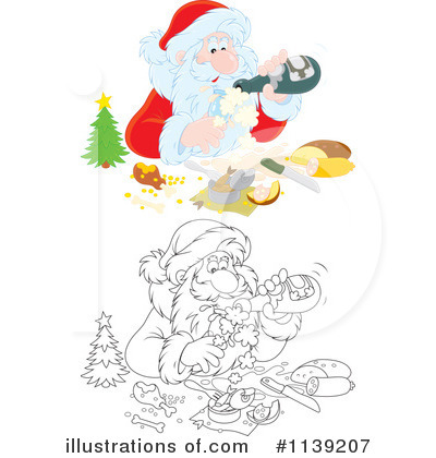 Royalty-Free (RF) Santa Clipart Illustration by Alex Bannykh - Stock Sample #1139207