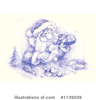 Royalty-Free (RF) Santa Clipart Illustration by Alex Bannykh - Stock Sample #1139209