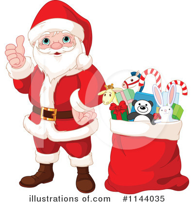 Royalty-Free (RF) Santa Clipart Illustration by Pushkin - Stock Sample #1144035