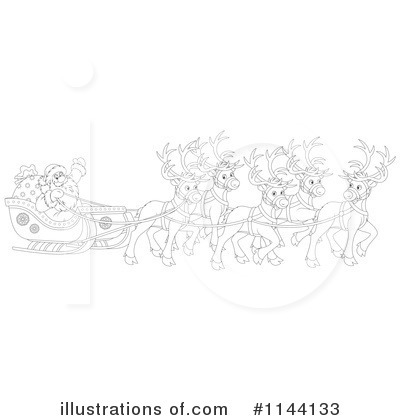Royalty-Free (RF) Santa Clipart Illustration by Alex Bannykh - Stock Sample #1144133