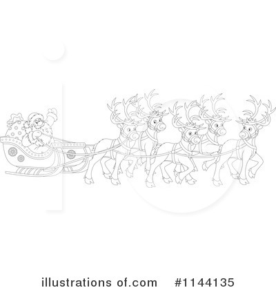 Royalty-Free (RF) Santa Clipart Illustration by Alex Bannykh - Stock Sample #1144135
