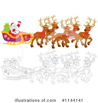 Royalty-Free (RF) Santa Clipart Illustration by Alex Bannykh - Stock Sample #1144141