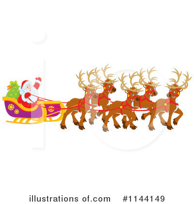 Royalty-Free (RF) Santa Clipart Illustration by Alex Bannykh - Stock Sample #1144149
