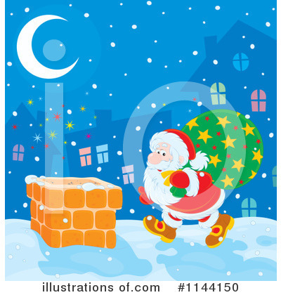 Royalty-Free (RF) Santa Clipart Illustration by Alex Bannykh - Stock Sample #1144150