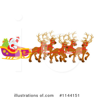 Royalty-Free (RF) Santa Clipart Illustration by Alex Bannykh - Stock Sample #1144151